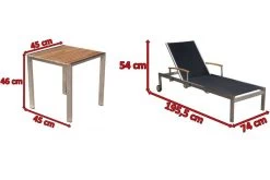 OUTFLEXX 2er-Set Sonnenliegen, Schwarz, Edelstahl/Teak, 195,5x74x35cm, Mit Beistelltisch 45x45cm -Warmer Garten 5 14165.jpg