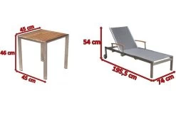OUTFLEXX 2er-Set Sonnenliegen, Silber, Edelstahl/Teak, 195,5x74x35cm, Mit Beistelltisch 45x45cm -Warmer Garten 5 14166.jpg
