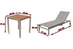 OUTFLEXX 2er-Set Rollliege, Taupe, Edelstahl/Teak, 212x71x36cm, Mit Beistelltisch 45x45cm -Warmer Garten 5 14171.jpg