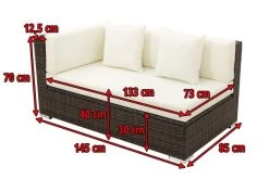 OUTFLEXX 2-Sitzer Ecksofa, Braun Marmoriert, Polyrattan, 145 X 85 X 70 Cm, Wasserfeste Kissenbox, Armlehne Re. -Warmer Garten 5 15734 4 BOX.jpg