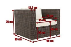 OUTFLEXX Sessel, Braun Marmoriert, Polyrattan, 90 X 85 X 70 Cm, Wasserfeste Kissenbox -Warmer Garten 5 15734 7 BOX.jpg