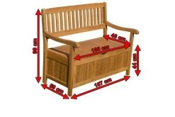 Ploß Aufbewahrungsbank, FSC-Akazie, 107 X 59 X 90 Cm, Inkl. Zinkbeschlägen -Warmer Garten 5 16526.jpg