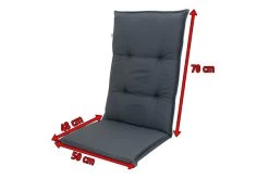 DOPPLER Comfort Stuhlauflage Hochlehner, Anthrazit, Polyester, 120 X 50 X 7 Cm -Warmer Garten 5 17431.jpg