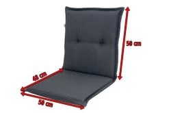DOPPLER Comfort Stuhlauflage Niederlehner, Anthrazit, Polyester, 100 X 50 X 7 Cm -Warmer Garten 5 17432.jpg