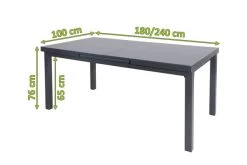 OUTFLEXX Premium Ausziehtisch, Anthrazit/grau, Alu/Sicherheitsglas, 180/240x100cm, Automatischer Ausziehmechanismus -Warmer Garten 5 18338.jpg