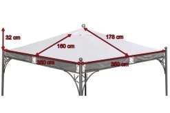 OUTFLEXX Ersatzdach Für Siena Garden Pavillon Korfu, Natur, Polyester PU-beschichtet, 350x350cm -Warmer Garten 5 18343.jpg