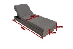 OUTFLEXX Rollliege, Grau, Polyrattan, 200x70x27,5cm, Rückenlehne 5-fach Verstellbar -Warmer Garten 5 18367.jpg