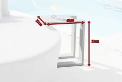 OUTFLEXX Beistelltisch, Weiß, Aluminium, 48 X 32 X 53 Cm, U-Form 10 OUTFLEXX Beistelltisch, Weiß, Aluminium, 48 X 32 X 53 Cm, U-Form -Warmer Garten 5 18514.jpg