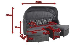 OUTFLEXX Houston Loungebett, Grau, Polyrattan, Doppel-halbrund, Viele Stellmöglichkeiten, Dach Klappbar -Warmer Garten 5 18543.jpg