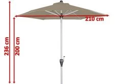 DOPPLER Active Auto Tilt Mittelstockschirm, Greige, Aluminium/Textil, Ø210cm, Höhenverstellbar, Knickbar, Mit Kurbel -Warmer Garten 5 18592 3.jpg