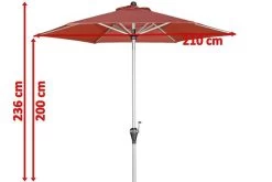DOPPLER Active Auto Tilt Mittelstockschirm, Terrakotta, Aluminium/Textil, Ø210cm, Höhenverstellbar, Knickbar, Mit Kurbel -Warmer Garten 5 18592 4.jpg