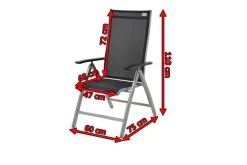 DOPPLER Expert Multipositionssessel, Silber/schwarz, Alu/Textilene, 75 X 60 X 110 Cm, Klappbar -Warmer Garten 5 18617.jpg