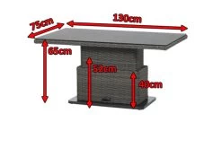 SIENA GARDEN Porto Lifttisch, Grau, Alu / Gardino®-Geflecht, 130 X 75 X 40/52/65 Cm, Höhenverstellbar, Spraystone Platte -Warmer Garten 5 18644.jpg