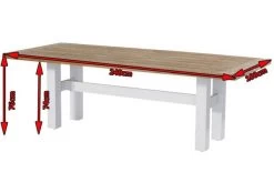 HARTMAN Yasmani Esstisch, Weiß/vintage Brown, Alu/Teak, 240x100cm 13 HARTMAN Yasmani Esstisch, Weiß/vintage Brown, Alu/Teak, 240x100cm -Warmer Garten 5 18685.jpg