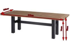 HARTMAN Yasmani Esstisch, Carbon Black/vintage Brown, Alu/Teak, 240x100cm -Warmer Garten 5 18688.jpg