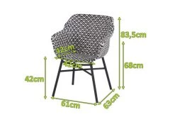 HARTMAN Delphine Armlehnensessel, Schwarz/weiß, Alu/Kunststoff -Warmer Garten 5 18696.jpg