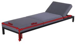 HARTMAN Adam Gartenliege, Flanelle, Alu/Sunbrella, 195x70x30cm, Rückenlehne Verstellbar, Inkl. Kopfkissen -Warmer Garten 5 18732.jpg