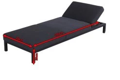 HARTMAN Adam Gartenliege, Sooty, Alu/Sunbrella, 4x4 Textilen, 195x70x30cm, Rückenlehne Verstellbar, Inkl. Kopfkissen -Warmer Garten 5 18733.jpg