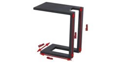 HARTMAN Tim Beistelltisch, Schwarz, Aluminium, 30x50cm, Perfekt Für Liegen -Warmer Garten 5 18734.jpg