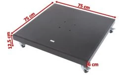 OUTFLEXX Schirmständer, Granit, 75x75x12,5cm, 90kg, Mit Lenkrollen -Warmer Garten 5 18882.jpg