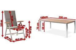 STERN Cardiff Esstischgruppe, Silber/silbergrau, Edelstahl/Teak, Tisch 200 X 100 Cm, 6 Multipositionssessel 14 STERN Cardiff Esstischgruppe, Silber/silbergrau, Edelstahl/Teak, Tisch 200 X 100 Cm, 6 Multipositionssessel -Warmer Garten 5 19775.jpg