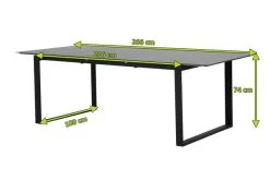 OUTFLEXX Alexander Ausziehtisch, Mattgrau, Alu, 206/266x100x74 Cm, Ausziehbare Tischplatte -Warmer Garten 5 20121.jpg