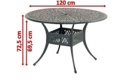 HARTMAN Amalfi Tisch, Dunkelgrün, Alu-Guss, Ø120cm 11 HARTMAN Amalfi Tisch, Dunkelgrün, Alu-Guss, Ø120cm -Warmer Garten 5 20137.jpg