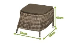 Ploß Rabida Hocker, Champagner-meliert, Polyrattan, 56x54x41 Cm, Zu Dining Sessel, Inkl. Polster -Warmer Garten 5 20160.jpg
