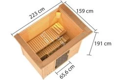KARIBU Sauna Selena, Fichtenholz 38 Mm, Fronteinstieg, Ca. 2,5m² -Warmer Garten 5 20225 5.jpg