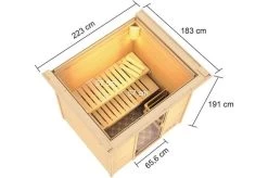 KARIBU Sauna Adelina, Fichtenholz 38 Mm, Fronteinstieg, Ca. 2,5m² -Warmer Garten 5 20227 5.jpg