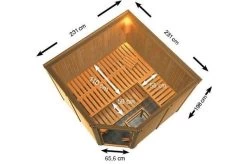 KARIBU Sauna Ystad, Fichtenholz 68 Mm, Eckeinstieg, Ca. 5,3m² -Warmer Garten 5 20247 4.jpg