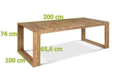 OUTFLEXX Anok Esstisch, Natur, Recycled FSC®-Teak, 200x100 -Warmer Garten 5 20299.jpg