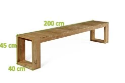 OUTFLEXX Anok Bank, Natur, Recycled FSC®-Teak, 200x40x45cm -Warmer Garten 5 20300.jpg