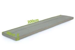 OUTFLEXX Bankauflage, Grau, Olefin, 200x40x5cm, Für Anok Bank 20300, Mit Reißverschluss -Warmer Garten 5 20301.jpg