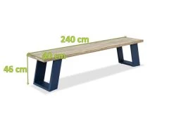 OUTFLEXX Bank, Dark Grey/natur, Alu/recycled FSC®-Teak, 240x100x45cm, Mit Baumkante -Warmer Garten 5 20317.jpg