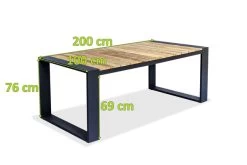 OUTFLEXX Kona Esstisch, Dark Grey/natur, Alu/recycled FSC®-Teak, 200x100x76cm, Rustikal Gebürstet, U-Gestell 11 OUTFLEXX Kona Esstisch, Dark Grey/natur, Alu/recycled FSC®-Teak, 200x100x76cm, Rustikal Gebürstet, U-Gestell -Warmer Garten 5 20328.jpg
