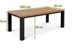 OUTFLEXX Oxford Esstisch, Dark Grey/natur, Alu/recycled FSC®-Teak, 180 X 90 Cm, Rustikal Gebürstet -Warmer Garten 5 20333.jpg