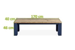 OUTFLEXX Oxford Bank, Dark Grey/natur, Alu/recycled FSC®-Teak, 170x40x45cm, Rustikal Gebürstet -Warmer Garten 5 20336.jpg