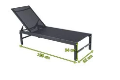 OUTFLEXX Liege, Anthrazit Matt/schwarz, Alu/Textilene, 190x62x34cm, Rückenlehne Verstellbar 19 OUTFLEXX Liege, Anthrazit Matt/schwarz, Alu/Textilene, 190x62x34cm, Rückenlehne Verstellbar -Warmer Garten 5 20394.jpg