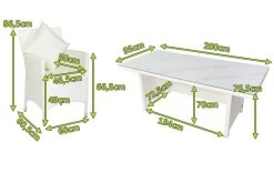 OUTFLEXX Dining Set, Weiß, Polyrattan, Tisch 200x95cm, Spraystone, 6mm, 6 Sessel -Warmer Garten 5 20670.jpg