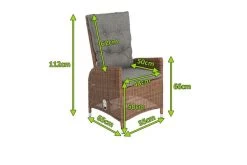 OUTFLEXX 2er Set Dining Sessel, Hellbraun, Polyrattan, 55 X 65 X 112 Cm, Rücken Stufenlos Verstellbar -Warmer Garten 5 20678.jpg