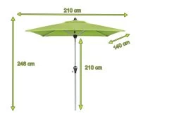 DOPPLER Active Auto Tilt Mittelstockschirm, Fresh Green, Alu/Polyester, 210x140 Cm, Höhenverstellbar, Mit Kurbel -Warmer Garten 5 20870.jpg