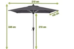 DOPPLER Active Auto Tilt Mittelstockschirm, Anthrazit, Alu/Polyester, 210x140 Cm, Höhenverstellbar, Mit Kurbel -Warmer Garten 5 20873.jpg