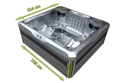 Outtech Steel Art Cetus Whirlpool, Grau/schwarz, 228x214x93 Cm / 1000L, 4 Pers., LED Corner Light, LCD Balboa Anzeige, WIFI READY 21 Outtech Steel Art Cetus Whirlpool, Grau/schwarz, 228x214x93 Cm / 1000L, 4 Pers., LED Corner Light, LCD Balboa Anzeige, WIFI READY -Warmer Garten 5 21290.jpg