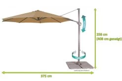 Schneider® SCHNEIDER Thassos Ampelschirm, Natur/silber, Rund, Ø 330cm -Warmer Garten 5 21428.jpg