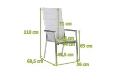 STERN Cardiff Stapelsessel, Silber Gepolstert, Edelstahl/Textil/Aluminiumarmlehnen, 68,5x56x110 Cm, Stapelbar 11 STERN Cardiff Stapelsessel, Silber Gepolstert, Edelstahl/Textil/Aluminiumarmlehnen, 68,5x56x110 Cm, Stapelbar -Warmer Garten 5 21902.jpg