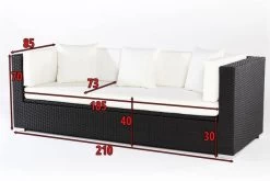 OUTFLEXX Dreisitzer-Sofa, Schwarz, Polyrattan, 210x85x70cm, Inkl. Polster + Wasserfeste Kissenbox -Warmer Garten 5 2392 1 BOX.jpg