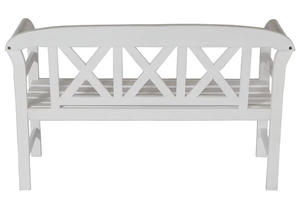 VILLANA Gartenbank, Weiß, Akazienholz, 128 X 54 X 81 Cm, 2 Personen 10 VILLANA Gartenbank, Weiß, Akazienholz, 128 X 54 X 81 Cm, 2 Personen – Bild 8