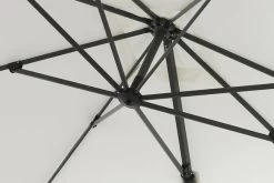 OUTFLEXX Ampelschirm, Creme, Pulverbesch. Aluminium, 300x300 Cm, Inkl. Plattenständer, Twist-Funktion -Warmer Garten 6 16108.jpg