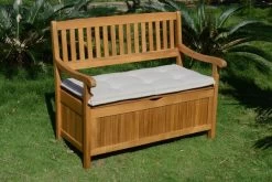 Ploß Aufbewahrungsbank, FSC-Akazie, 107 X 59 X 90 Cm, Inkl. Zinkbeschlägen -Warmer Garten 6 16526.jpg